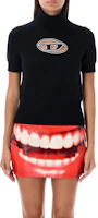 Details for (Women) DIESEL FW22 Black Wool Cashmere Knit Turtleneck Short Sleeve Sweater. A067130KCAE9XX