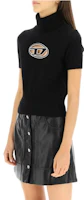 Sizing (Women) DIESEL FW22 Black Wool Cashmere Knit Turtleneck Short Sleeve Sweater. A067130KCAE9XX