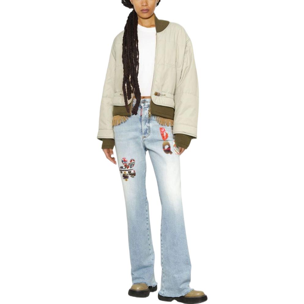 Lookbook (W) DIESEL FW22 拼色抽绳长袖夹克 浅绿色. A063370NDAU9BW