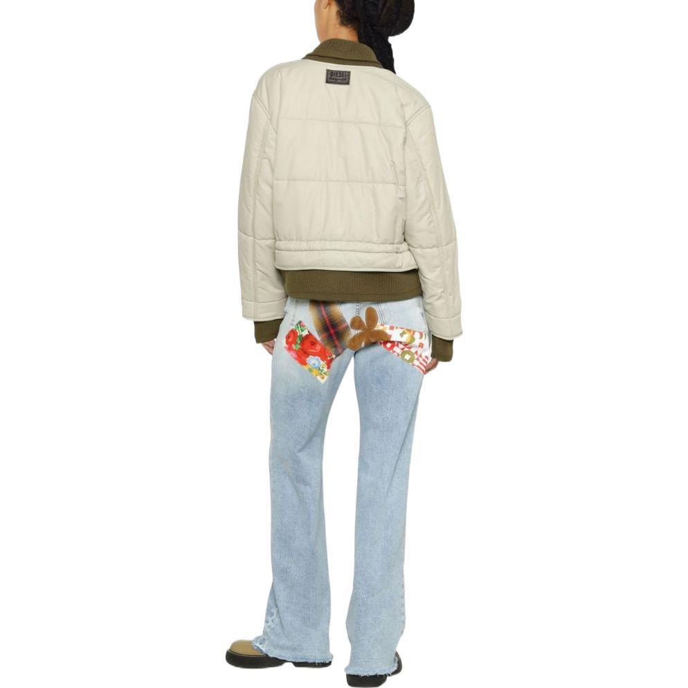 Shop (W) DIESEL FW22 拼色抽绳长袖夹克 浅绿色. A063370NDAU9BW