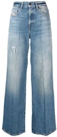 (Women) DIESEL FW22 High-Waisted Distressed Straight Jeans Blue. A0362509D9701 (Women) DIESEL FW22 High-Waisted Distressed Straight Jeans Blue. A0362509D9701