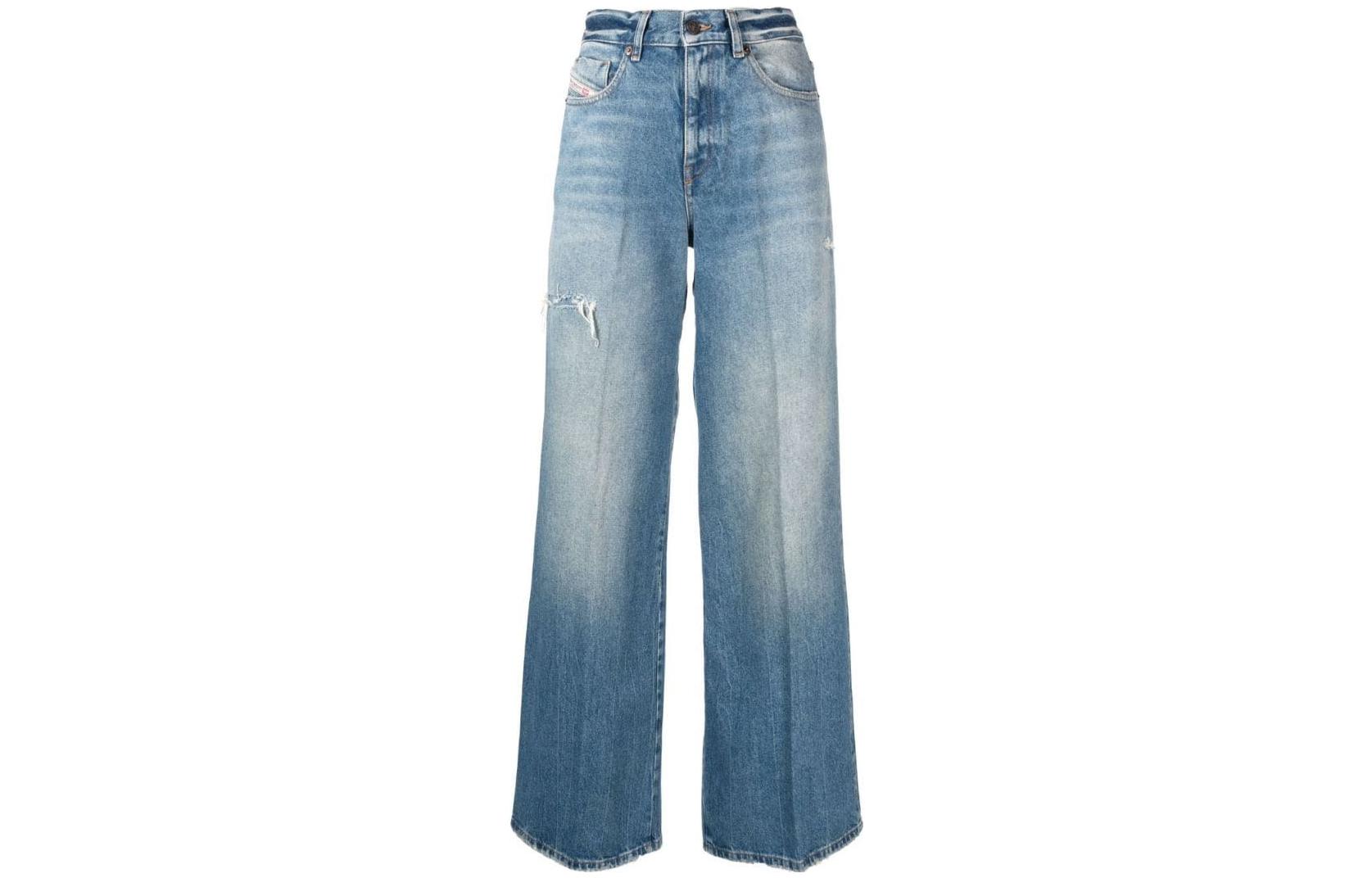 Order (W) DIESEL FW22 高腰破壞直筒牛仔褲 藍色 A0362509D9701