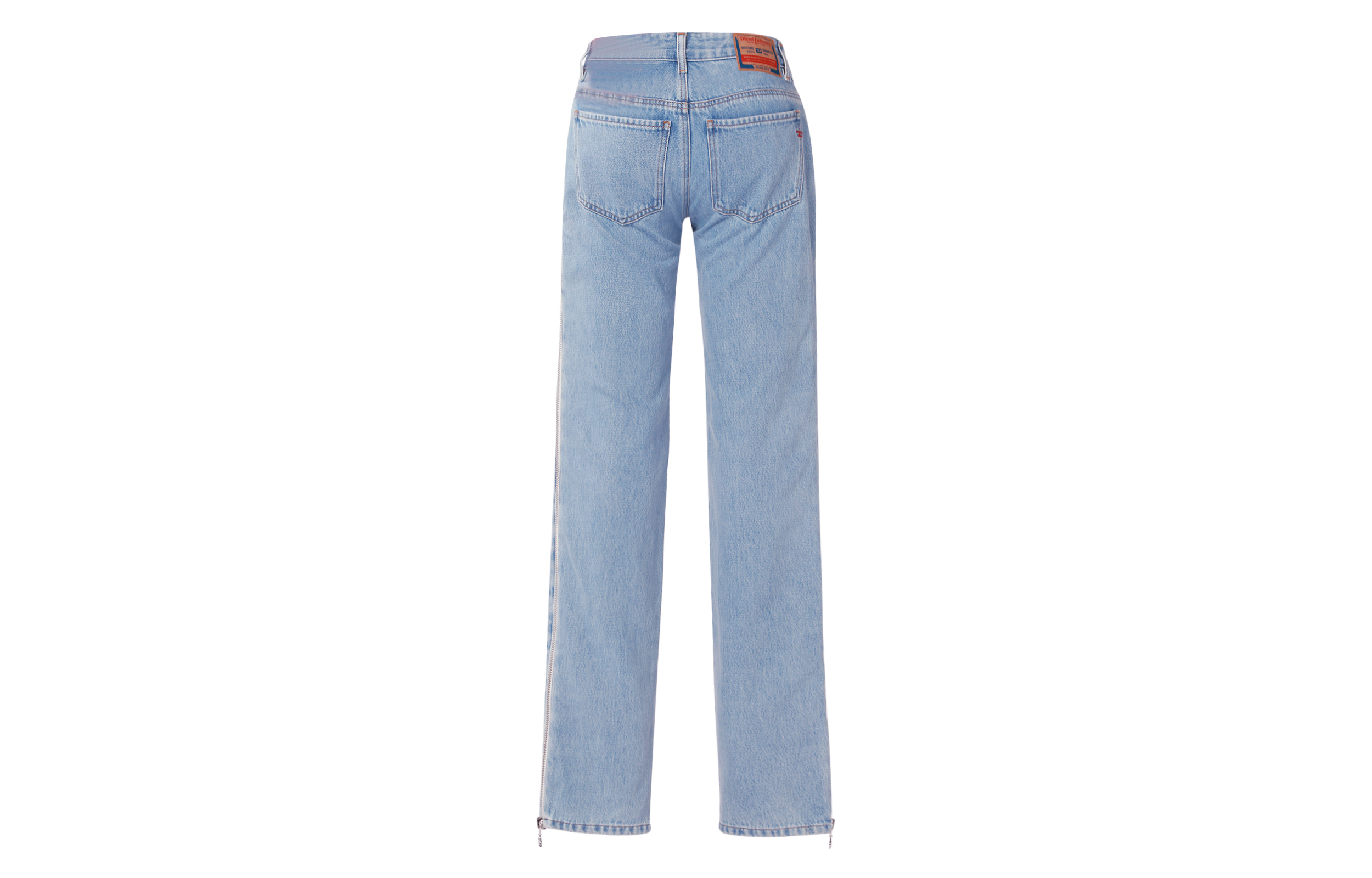(Women) DIESEL FW22  Low-Waist Blue Jeans with Side Zipper Casual Style. A0554309D17 圖 4