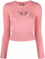 Order (Women) DIESEL FW22 Pink Wool Sweater with Logo Embroidery. A067120KCAE36M