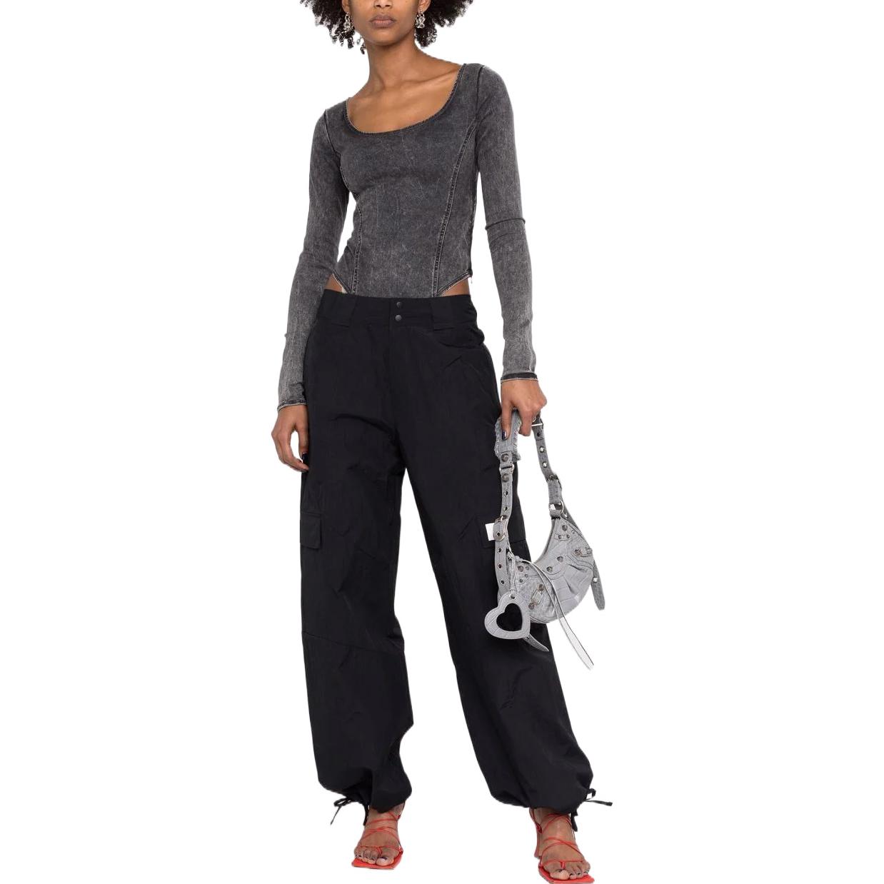 Lookbook (W) DIESEL FW22 Jumpsuit Hitam Padu Dicuci A03754069ZN02