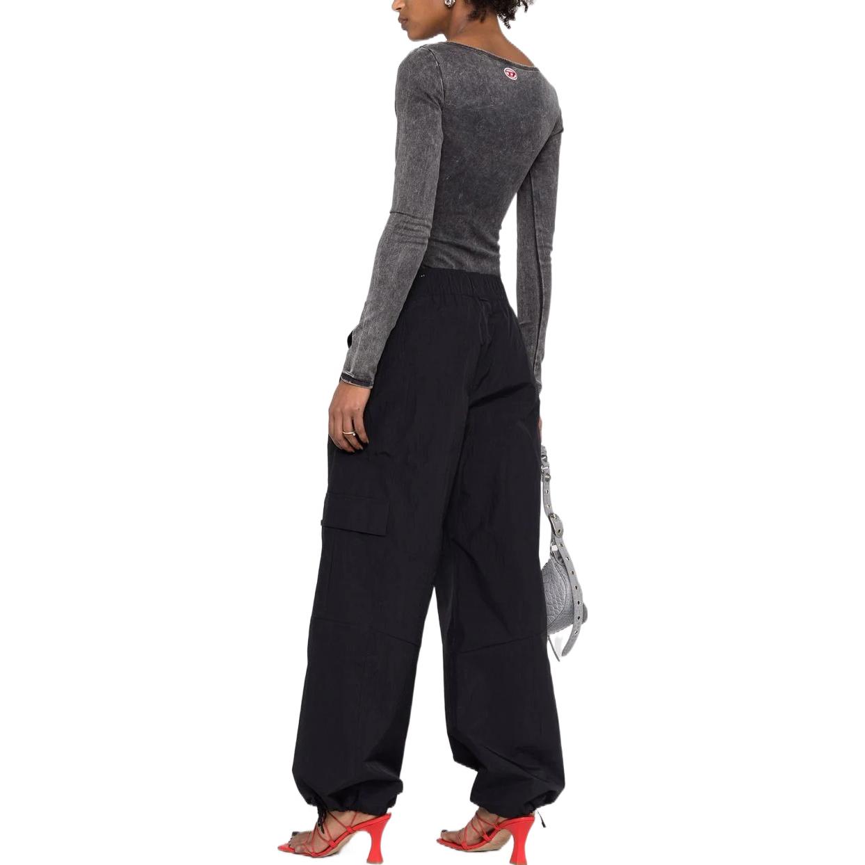 Shop (W) DIESEL FW22 Jumpsuit Hitam Padu Dicuci A03754069ZN02