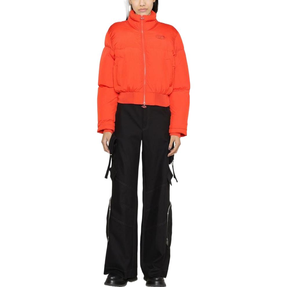 (Women) Diesel FW22 Orange Zip-Up High Collar Long Sleeve Jacket A067510AEAI37A 圖 3