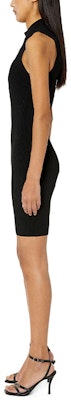(Women) DIESEL FW22 OVAL-D Metal Logo High-Neck Sleeveless Dress Women Black A094630DLAX9XX Details for (Women) DIESEL FW22 OVAL-D Metal Logo High-Neck Sleeveless Dress Women Black A094630DLAX9XX