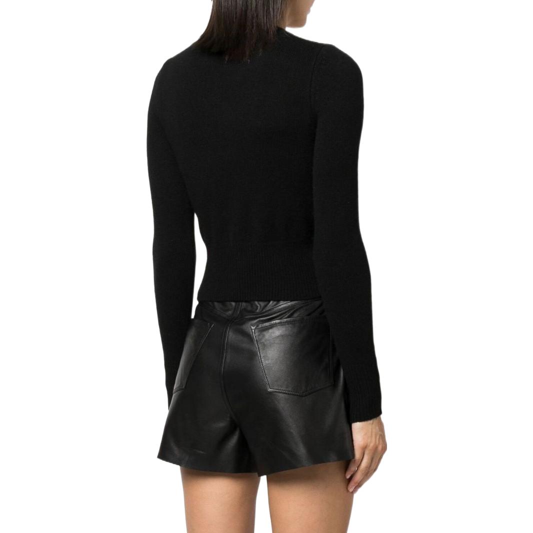 Shop (W) DIESEL FW22 女士椭圆D镂空细节羊绒毛衣 黑色。 A067120KCAE9XX