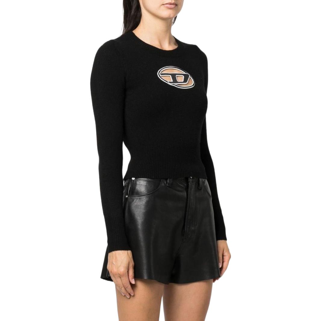 Purchase (W) DIESEL FW22 女士椭圆D镂空细节羊绒毛衣 黑色。 A067120KCAE9XX