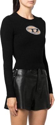 (Women) DIESEL FW22 OVAL D Cutout Detail Crewneck Cashmere Sweater Women Black. A067120KCAE9XX Purchase (Women) DIESEL FW22 OVAL D Cutout Detail Crewneck Cashmere Sweater Women Black. A067120KCAE9XX