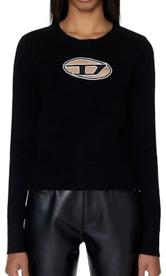 (Women) DIESEL FW22 OVAL D Cutout Detail Crewneck Cashmere Sweater Women Black. A067120KCAE9XX Sizing (Women) DIESEL FW22 OVAL D Cutout Detail Crewneck Cashmere Sweater Women Black. A067120KCAE9XX