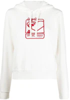 (Women) Diesel FW22 White Sweatshirt with Logo Embroidery A065700NAZQ141 (Women) Diesel FW22 White Sweatshirt with Logo Embroidery A065700NAZQ141