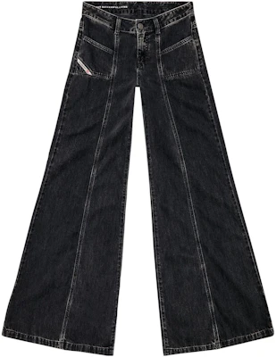 (W) DIESEL FW23 黑色中腰寬鬆喇叭牛仔褲 A12808068HN-BLACK Order (W) DIESEL FW23 黑色中腰寬鬆喇叭牛仔褲 A12808068HN-BLACK