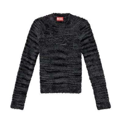 (Women) DIESEL FW23 Black Pullover Knit Crewneck Sweater A111610BMAG-9XX