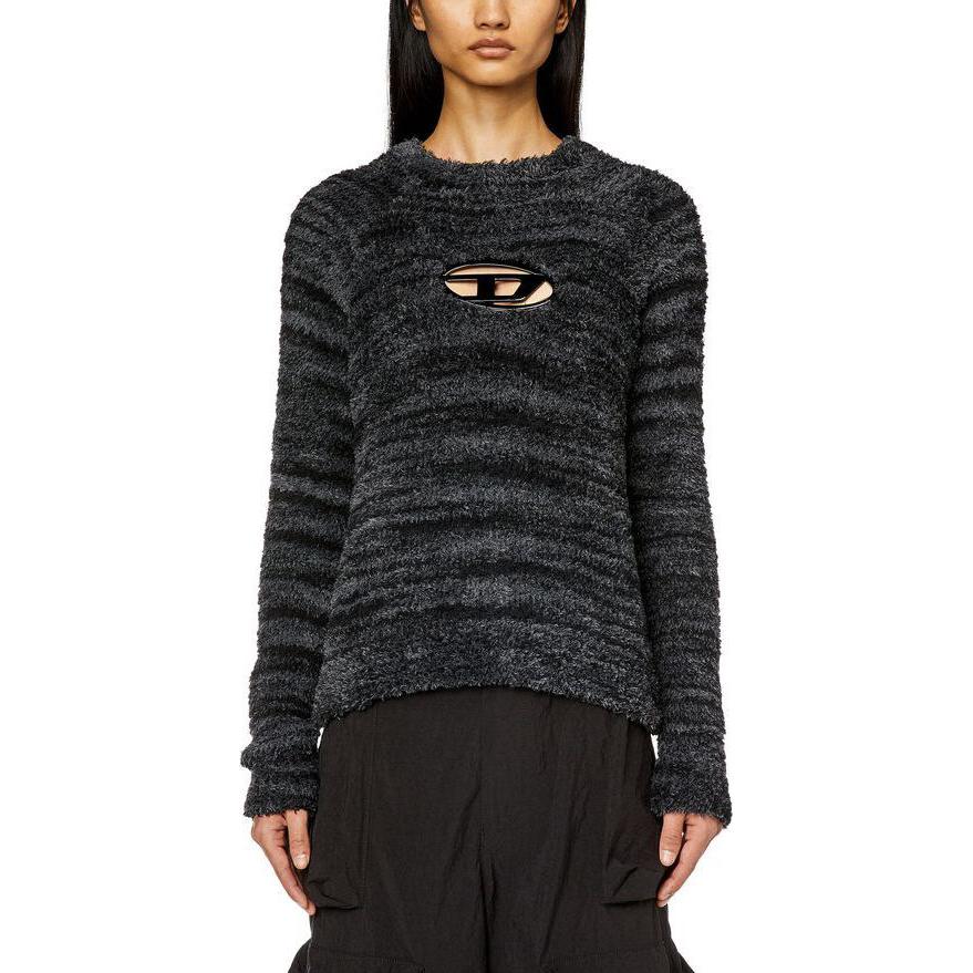 Shop (W) DIESEL FW23 黑色毛衣圓領針織上衣 A111610BMAG-9XX