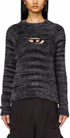 Shop (Women) DIESEL FW23 Black Pullover Knit Crewneck Sweater A111610BMAG-9XX