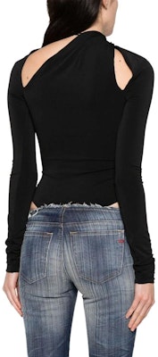 (W) 디젤 FW23 블랙 스트레치 컷아웃 롱슬리브 점프수트. A117090ALAD-9XX Shop (W) 디젤 FW23 블랙 스트레치 컷아웃 롱슬리브 점프수트. A117090ALAD-9XX