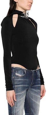 (W) 디젤 FW23 블랙 스트레치 컷아웃 롱슬리브 점프수트. A117090ALAD-9XX Purchase (W) 디젤 FW23 블랙 스트레치 컷아웃 롱슬리브 점프수트. A117090ALAD-9XX