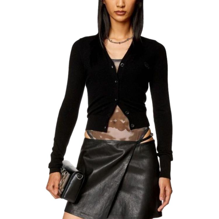 Lookbook (W) DIESEL FW23 黑色V领开衫毛衣 A130150GEAY-BLACK