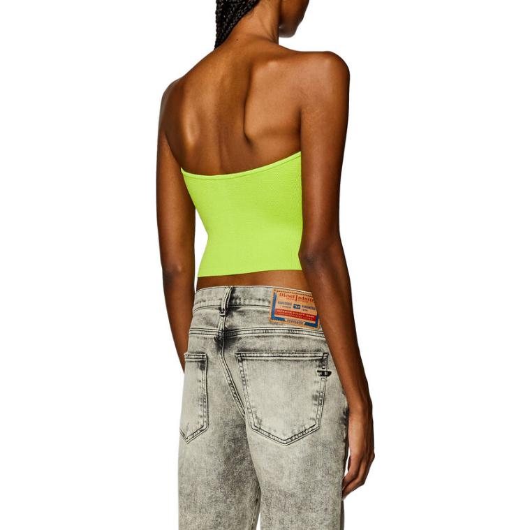 Shop (W) 디젤 FW23 그린 스트랩리스 탑 메탈 로고 오벌 D 시리즈 A130190DLAX-5KB