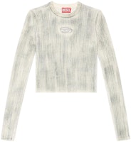 (Women) DIESEL FW23 Oval D Logo Cutout Long Sleeve T-Shirt Light Gray. A126080LIAK-9CY (Women) DIESEL FW23 Oval D Logo Cutout Long Sleeve T-Shirt Light Gray. A126080LIAK-9CY