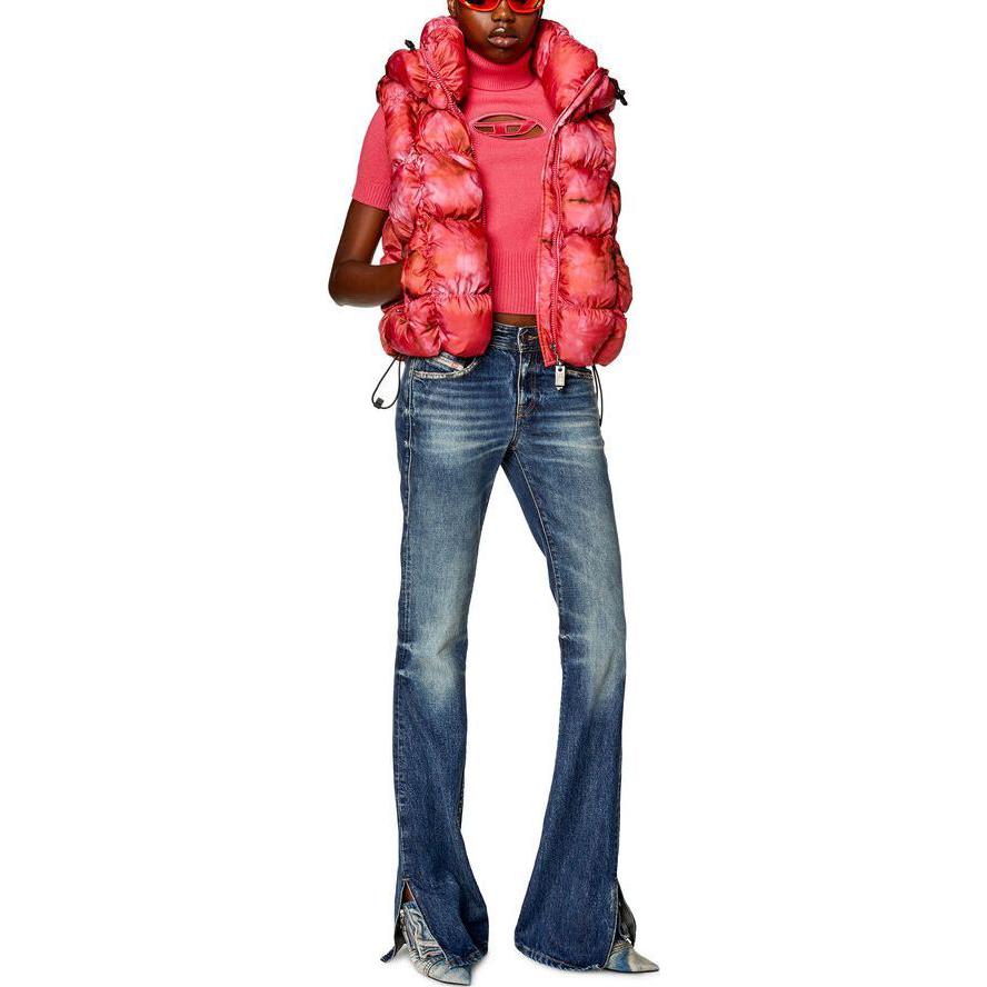 Purchase (W) DIESEL FW23 ピンク オーバルDロゴ ニット 半袖 タートルネック セーター A067130KCAE-3CX