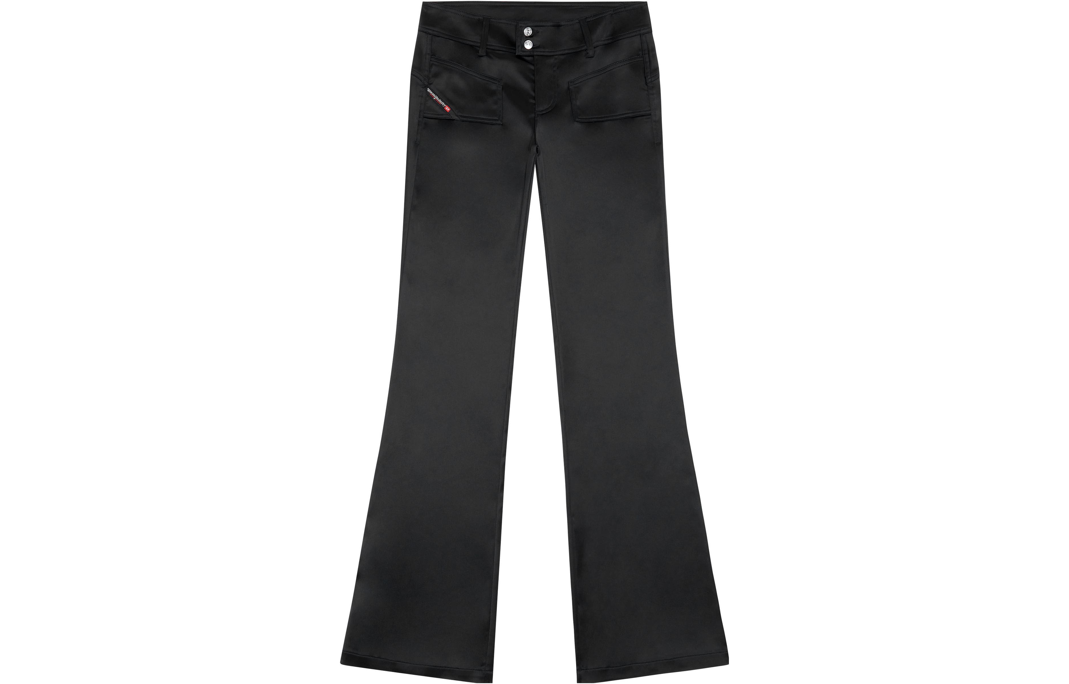 (Women) DIESEL FW23 Flared Stretch Satin Pants Black A105720BHAV-9XX