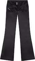 (Women) DIESEL FW23 Flared Stretch Satin Pants Black A105720BHAV-9XX (Women) DIESEL FW23 Flared Stretch Satin Pants Black A105720BHAV-9XX