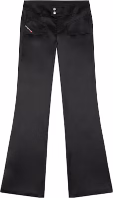 (Women) DIESEL FW23 Flared Stretch Satin Pants Black A105720BHAV-9XX Buy (Women) DIESEL FW23 Flared Stretch Satin Pants Black A105720BHAV-9XX
