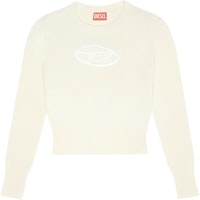 (Women) DIESEL FW23 OVAL-D Logo Cutout Crewneck Sweater Women’s White. A067120KCAE-5KM (Women) DIESEL FW23 OVAL-D Logo Cutout Crewneck Sweater Women’s White. A067120KCAE-5KM