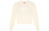 Order (W) DIESEL FW23 OVAL-D Logo Cutout Crewneck Sweater Wanita Putih. A067120KCAE-5KM