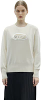 Sizing (Women) DIESEL FW23 OVAL-D Logo Cutout Crewneck Sweater Women’s White. A067120KCAE-5KM