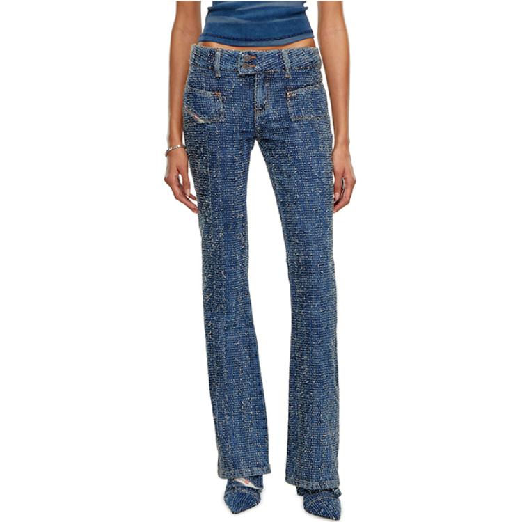 Shop (W) ディーゼル FW24 デニム ローウエスト フレアジーンズ ブルー カジュアルパンツ. A144680PGAH-01