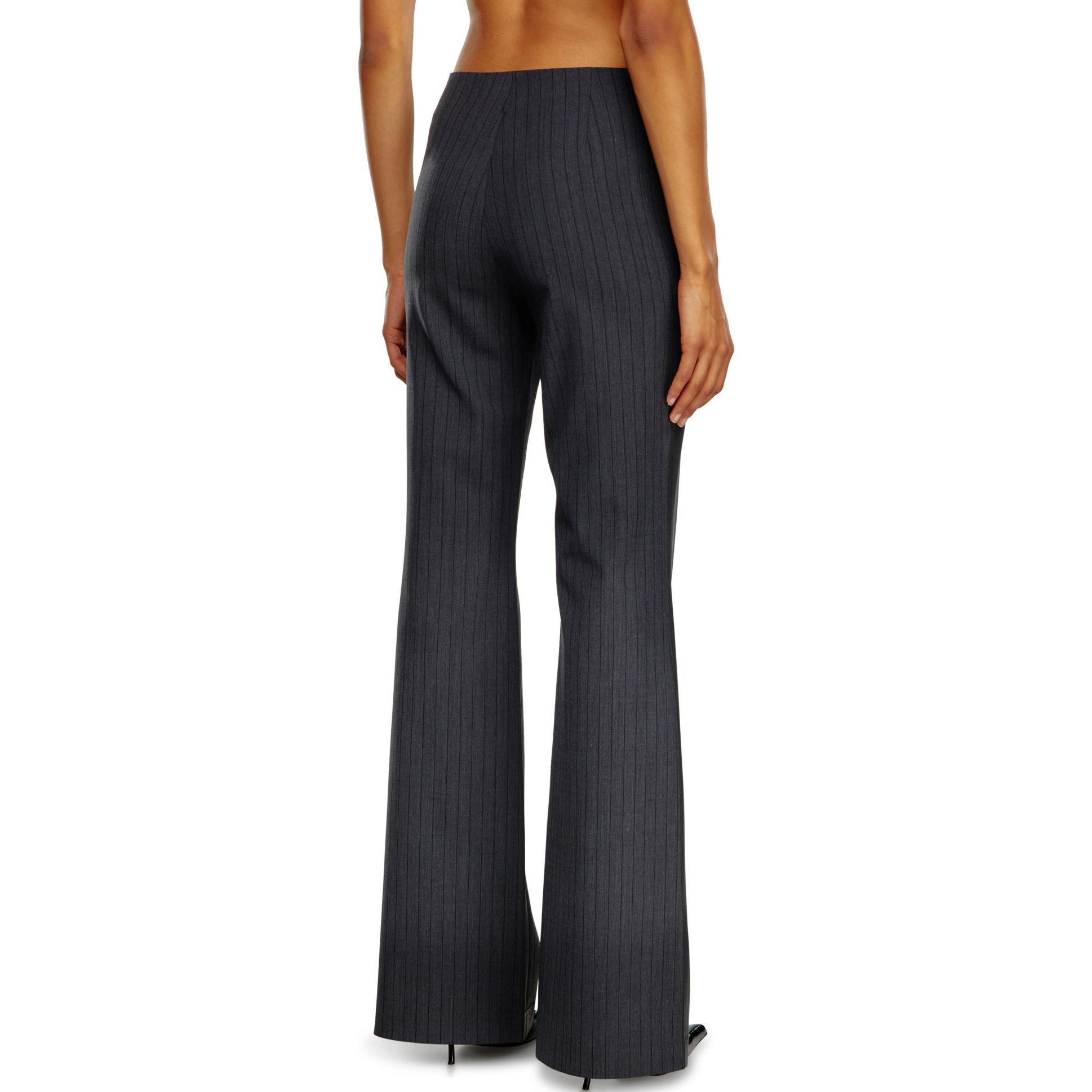 Shop (W) DIESEL FW24 Seluar Hitam Berkilat Berkembang Kasual. A139870IPAA-93R