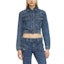 Purchase (Women) DIESEL FW24 Slim Fit Denim Jacket with Metal Buttons in Blue. A142030PGAH-01