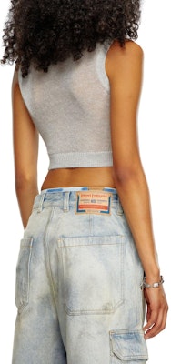 (Women) DIESEL FW24 Slim Fit Soft Solid Grey Round Neck Pullover Tank Top A148390SKAX-912 Buy (Women) DIESEL FW24 Slim Fit Soft Solid Grey Round Neck Pullover Tank Top A148390SKAX-912