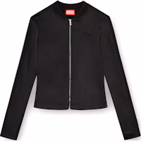 Order (Women) DIESEL FW24 Slim Fit Solid Black Zip-Up Long Sleeve Jacket. A143910BHAV-9XX