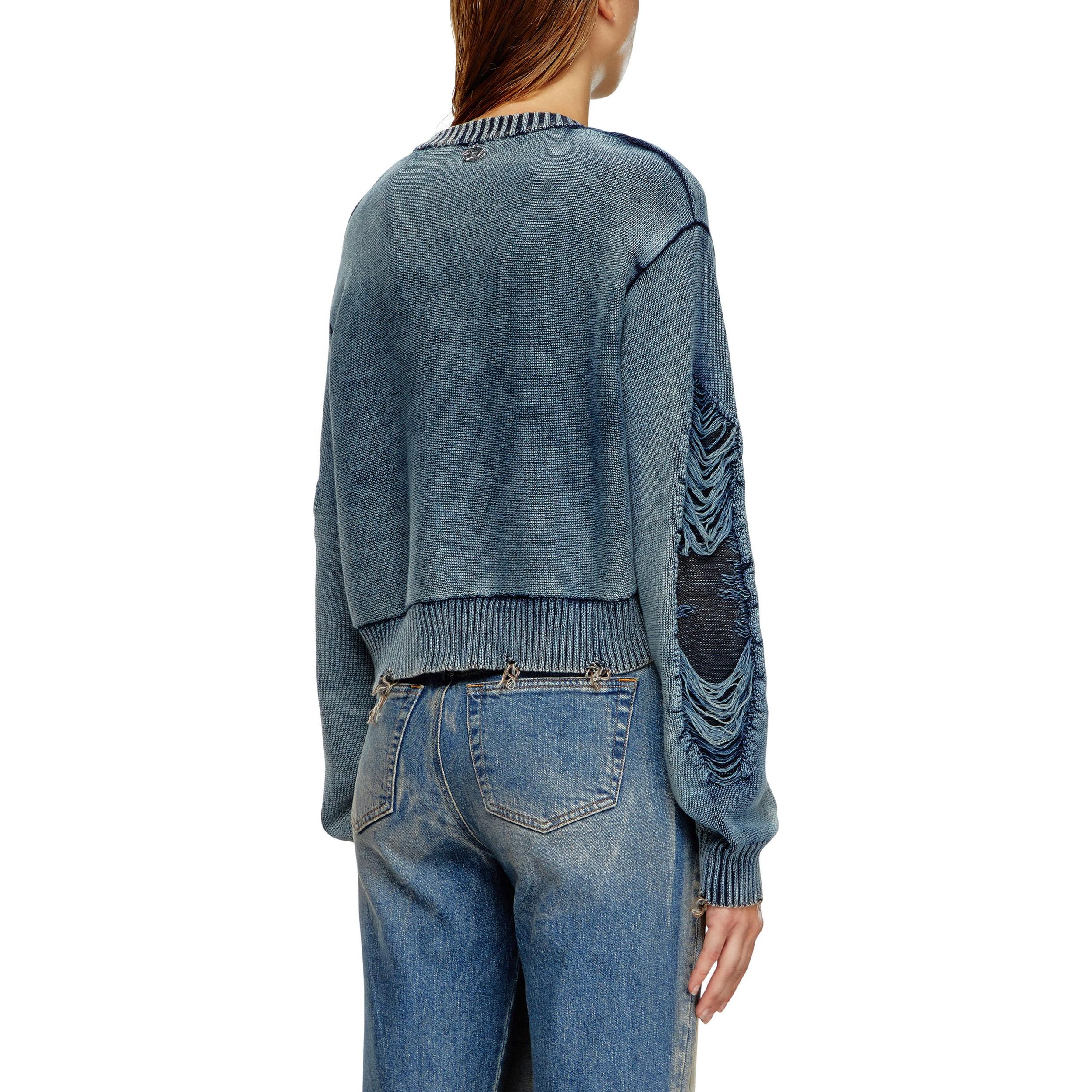 Purchase (W) DIESEL FW24 蓝色软针织长袖圆领毛衣 A155890AJCZ-8AT