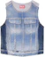 Order (W) DIESEL FW24 复古蓝色牛仔马甲 - 无袖设计, 双口袋款式. A14757007X8-01