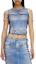 Purchase (W) DIESEL FW24 复古蓝色牛仔马甲 - 无袖设计, 双口袋款式. A14757007X8-01