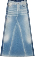 (Women) DIESEL FW24 Washed Distressed Denim Long Skirt - Blue A1472609K22-01 (Women) DIESEL FW24 Washed Distressed Denim Long Skirt - Blue A1472609K22-01
