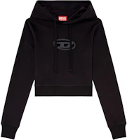 (Women) Diesel FW24 Black Short Pullover Hoodie Long Sleeve A157140GRAC-9XX (Women) Diesel FW24 Black Short Pullover Hoodie Long Sleeve A157140GRAC-9XX