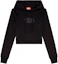 Buy (Women) Diesel FW24 Black Short Pullover Hoodie Long Sleeve A157140GRAC-9XX