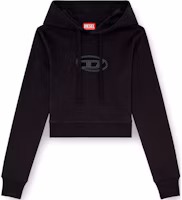 Order (Women) Diesel FW24 Black Short Pullover Hoodie Long Sleeve A157140GRAC-9XX