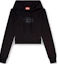Order (Women) Diesel FW24 Black Short Pullover Hoodie Long Sleeve A157140GRAC-9XX