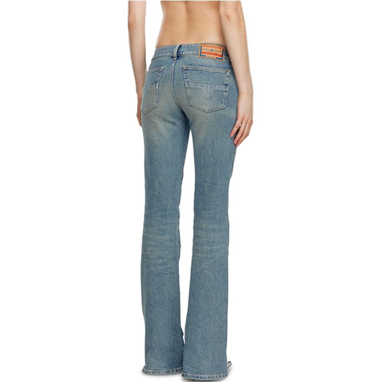 (Women) DIESEL FW24 D-Hush Low-Rise Flared Distressed Jeans Women Blue A1474009J55-01 圖 5