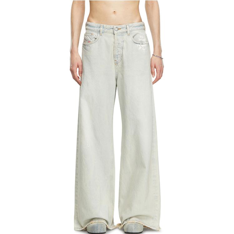 Lookbook (W) DIESEL FW24 D-SIRE低腰阔腿牛仔裤 浅灰色 A0692609J81-01