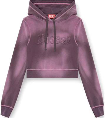 (W) DIESEL FW24 修身做旧连帽衫 深紫色 A141840IPAP-377A Order (W) DIESEL FW24 修身做旧连帽衫 深紫色 A141840IPAP-377A