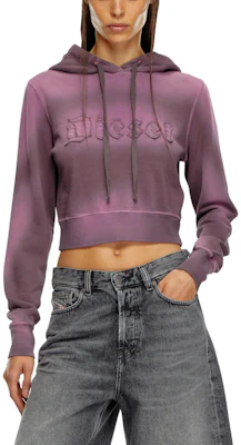 (W) DIESEL FW24 修身做旧连帽衫 深紫色 A141840IPAP-377A Lookbook (W) DIESEL FW24 修身做旧连帽衫 深紫色 A141840IPAP-377A